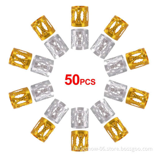 Dreadlocks Beads Aluminum Metal Cuffs Hair Decoration Braiding Hair Jewelry